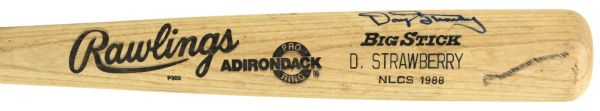 1988 Darryl Strawberry New York Mets Autographed NLCS Rawlings Professional Model Game Used Bat (MEARS A10)