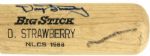 1988 Darryl Strawberry New York Mets Autographed NLCS Rawlings Professional Model Game Used Bat (MEARS A10)