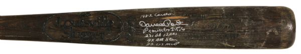 1982 Darrel Porter St. Louis Cardinals Autographed Louisville Slugger Professional Model Game Used Bat (MEARS A10)