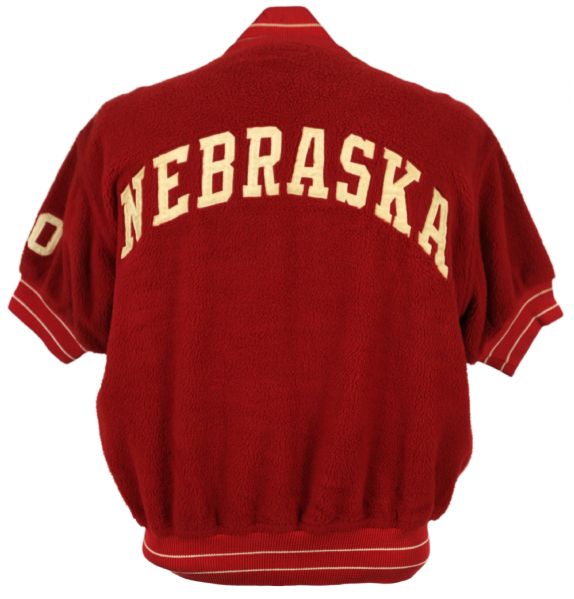 1950s University of Nebraska Game Worn #40 Basketball Warm Up Jacket (MEARS LOA) 
