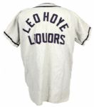 1940s-50s Leo Hoye Liquors Game Worn Flannel Jersey (MEARS LOA)