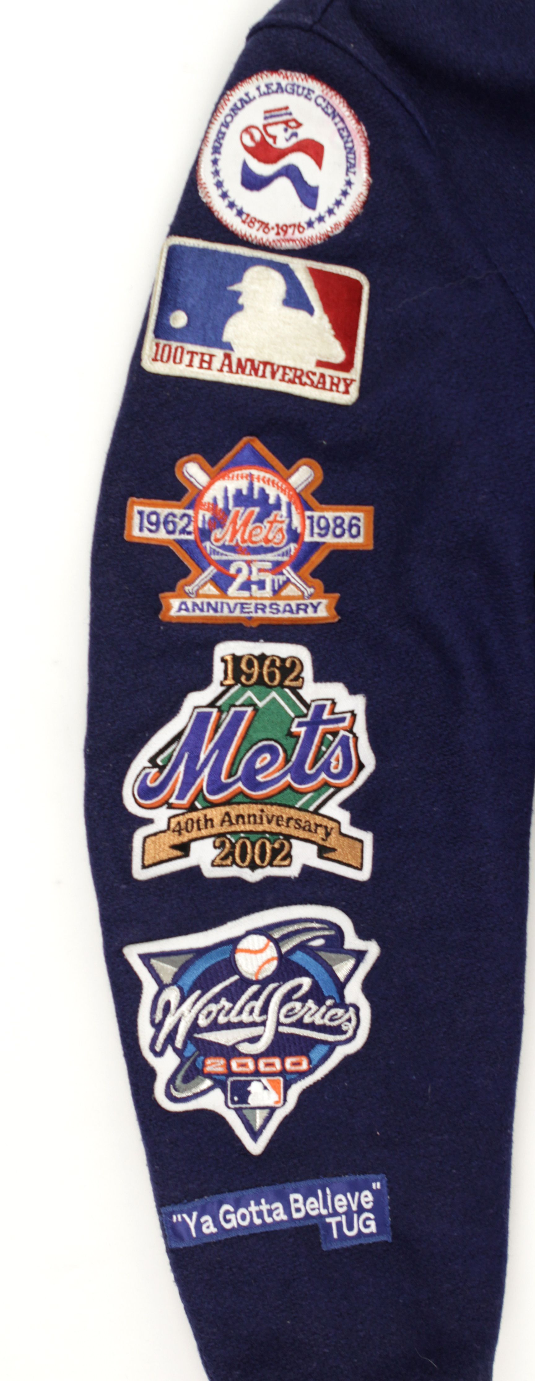 Lot Detail - 2000s New York Mets Letterman's Jacket w/ 23 Patches Sewn ...