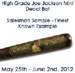 1908-14 circa NEAR MINT Shoeless Joe Jackson Cleveland Indians 14" H&B Louisville Slugger Mini Salesman Sample Bat -Finest Known Example!!!, 1:1