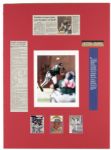 2000s Dwight Gooden New York Mets 20" x 28" Signed Photo Display  & Dream Team II Skybox Advertisement (MEARS LOA) 
