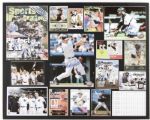2000s Dwight Gooden New York Mets 20 x 28 Signed Photo Display  & Dream Team II Skybox Advertisement (MEARS LOA) 