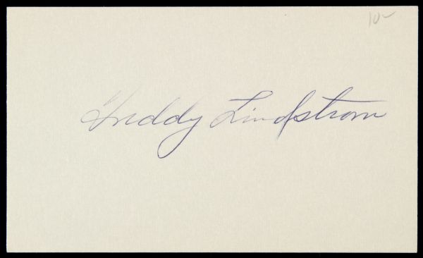 1950s Frankie Frisch St. Louis Cardinals Signed Index Card - JSA 