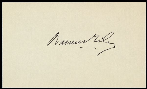 1960s Warren Giles Hall of Fame NL League President Signed Index Card - JSA 