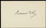 1960s Warren Giles Hall of Fame NL League President Signed Index Card - JSA 
