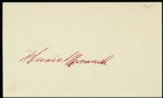 1950s-60s Heinie Manush Detroit Tigers Signed Index Card - JSA 
