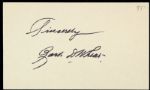 1950s Zack Wheat Brooklyn Dodgers Signed Index Card - JSA 