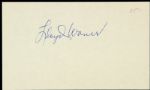 1960s Lloyd Waner Pittsburgh Pirates Signed Index Card - JSA 