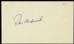 1950s Joe Ducky Medwick St. Louis Cardinals Signed Index Card - JSA 