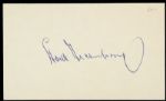 1960s-70s Hank Greenberg Detroit Tigers Signed Index Card - JSA 
