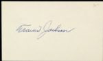 1950s Travis Jackson New York Giants Signed Index Card - JSA 