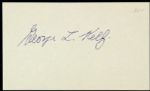 1960s-70s George High Pockets New York Giants Signed Index Card - MEARS LOA