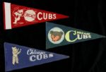 1940s - 50s Chicago Cubs Mini-Pennant - Lot of 3 