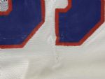 1995-96 Ted Washington Buffalo Bills Game Worn Jersey Littered With Repairs (MEARS LOA) 