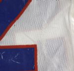 1995-96 Ted Washington Buffalo Bills Game Worn Jersey Littered With Repairs (MEARS LOA) 