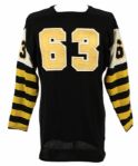 1960s #63 Bumble Bee Style Durene Football Jersey (MEARS LOA) 