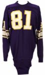 1964-65 Carl Eller Rookie Era Minnesota Vikings Purple People Eater Game Worn Home Jersey (MEARS A9)