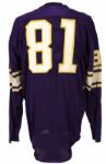 1964-65 Carl Eller Rookie Era Minnesota Vikings Purple People Eater Game Worn Home Jersey (MEARS A9)