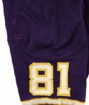 1964-65 Carl Eller Rookie Era Minnesota Vikings Purple People Eater Game Worn Home Jersey (MEARS A9)