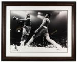 1990s Jumbo Oversized Muhammad Ali & Joe Frazier Signed 52" x 42" Photo Display - JSA & On-Line Authentics 
