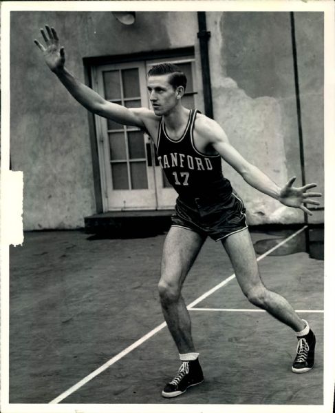 1942 Jim Pollard Stanford University Cardinals "TSN Collection Archives" Original 8" x 10" Photo (Sporting News Collection Archive/MEARS LOA) 
