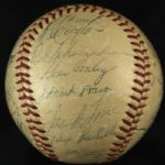 1958 Milwaukee Braves Team Signed Baseball w/24 Sigs. w/Hank Aaron Eddie Mathews - JSA 