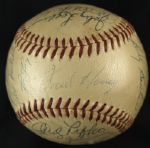 1958 Milwaukee Braves Team Signed Baseball w/24 Sigs. w/Hank Aaron Eddie Mathews - JSA 