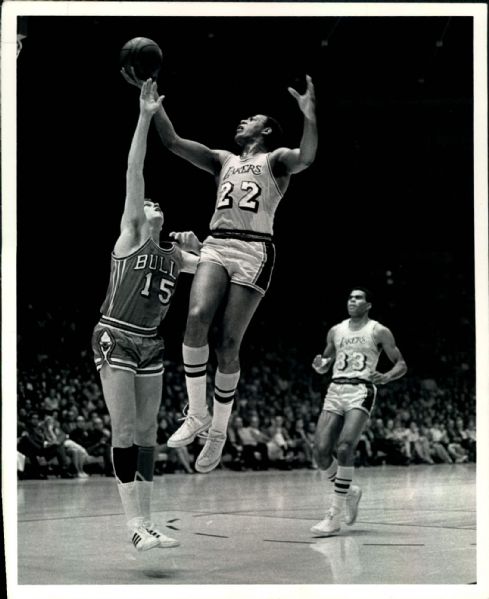1969 Elgin Baylor Los Angeles Lakers "TSN Collection Archives" Original 8" x 10" Photos (Sporting News Collection Hologram/MEARS LOA) - Lot of 2