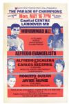 1977 Muhammad Ali vs. Alfredo Evangelista On-Site 14" x 22 1/2" Poster Roberto Duran on Undercard