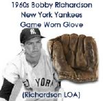 1960s Bobby Richardson New York Yankees Game Used Glove w/Richardson Signed Letter (MEARS LOA)