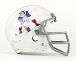 1970s Early New England Patriots Game Worn Suspension Helmet Attributed to Ed Phillpott (MEARS LOA) 