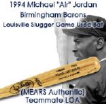 1994 Michael "Air" Jordan Birmingham Barons Louisville Slugger Professional Model Game Used Bat (MEARS Authentic) Teammate LOA