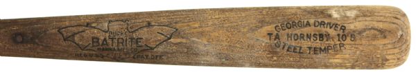 1925-30 Rogers Hornsby Hanna Batrite Professional Model Game Used Bat (MEARS Authentic)