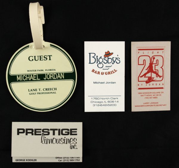 1980s-2000s Michael Jordan Chicago Bulls Personal Belongings With Golf Scorecard Golf Hang Tag - Sourced From Personal Friend Amy Hunter w/LOA