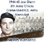 1944-45 Joe Glenn 8th Army Chicks Krens Special Professional Model Game Used Bat (MEARS Authentic) 