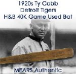 1921-28 Ty Cobb Detroit Tigers Philadelphia Athletics H&B Louisville Slugger Professional Model Game Used Bat (MEARS Auction LOA))