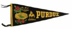 1960s-70s College Football Full Size Pennant Collection Incl. Many Rose Bowl Wisconsin Purdue MSU Indiana (Lot of 15)