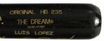 1997-99 Luis Lopez New York Mets Autographed Hoosier Professional Model Game Used Bat (MEARS A7)