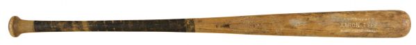1958-60 Hank Aaron / Joe Adcock Adirondack Professional Model Game Used Team Index Bat - Milwaukee Braves - (MEARS A 6)