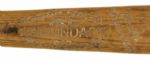 1958-60 Hank Aaron / Joe Adcock Adirondack Professional Model Game Used Team Index Bat - Milwaukee Braves - (MEARS A 6)