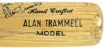 1988-90 circa Alan Trammell Detroit Tigers Autographed Worth Professional Model Game Used Bat (MEARS A10)