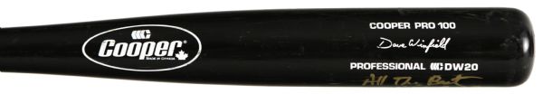 1988-90 circa Dave Winfield New York Yankees Autographed Cooper Professional Model Team Index Bat (MEARS Authentic)