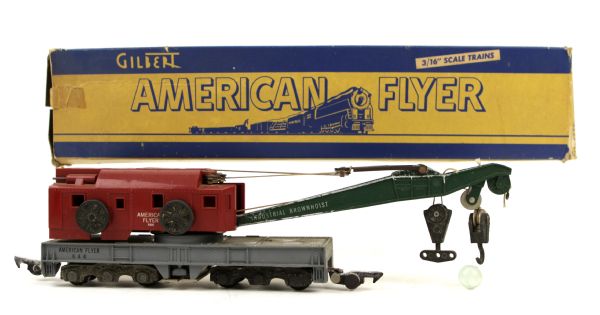 1950 Gilbert American Flyer 3/16" Scale Model No. 644 Crane Car - In Original Box 