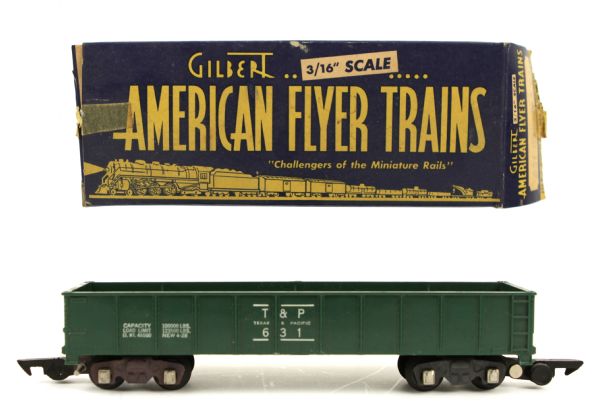 1940 circa Gilbert American Flyer Train 3/16" Scale Model Condola Car - In Original Box 