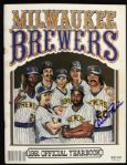 1981 Milwaukee Brewers Signed Yearbook w/14 Sigs. Incl. Bud Selig Robin Yount Paul Molitor Pete Vuckovich - JSA 