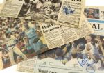 1987-92 Robin Yount Paul Molitor Milwaukee Brewers & Nolan Ryan Texas Rangers Signed Newspapers - Lot of 2 - MEARS LOA 