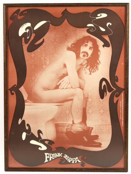 1967 Frank Zappa Crappa Original First British 17 1/4" x 23 1/2" Printing Poster 